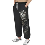Men's Sweatpants Fantasy Samurai Silver Skull