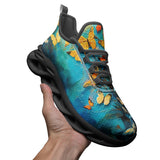 Sports Sneakers Colorful Butterflies Art