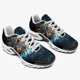 Air Cushion Sneakers Aztec Lion with Colorful Feathers