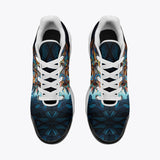 Air Cushion Sneakers Aztec Lion with Colorful Feathers