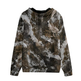 Men's Zip Up Hoodie Brown Snake Skin Print