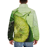 Down-Padded Puffer Jacket Kiwi Fruit Art