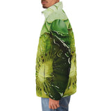 Down-Padded Puffer Jacket Kiwi Fruit Art