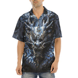 Hawaiian Shirt Dark Blue Chinese Dragon