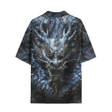Hawaiian Shirt Dark Blue Chinese Dragon