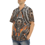 Hawaiian Shirt Mechanical Steampunk Pattern