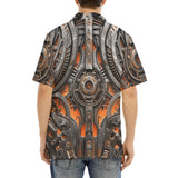 Hawaiian Shirt Mechanical Steampunk Pattern