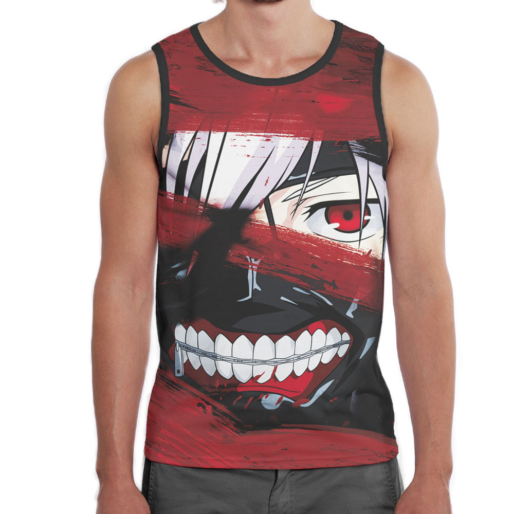 Full Printed Men’s Tank Top, “Anime” – Сlothing Store "Quantum Boutique"