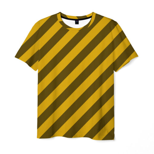 Yellow Black Stripes T Shirt For Men Quantum Boutique