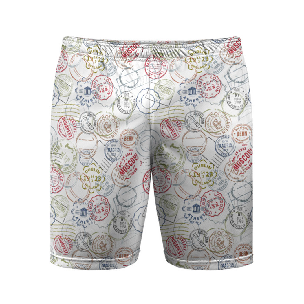 Travels Stamps Sports Shorts For Men u2013 Quantum Boutique