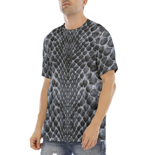 Gray Snake Men's T-Shirt - Image 2