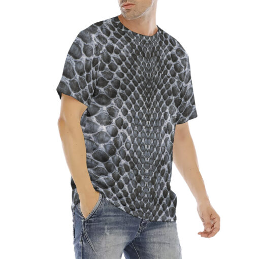 Gray Snake Men's T-Shirt - Image 3