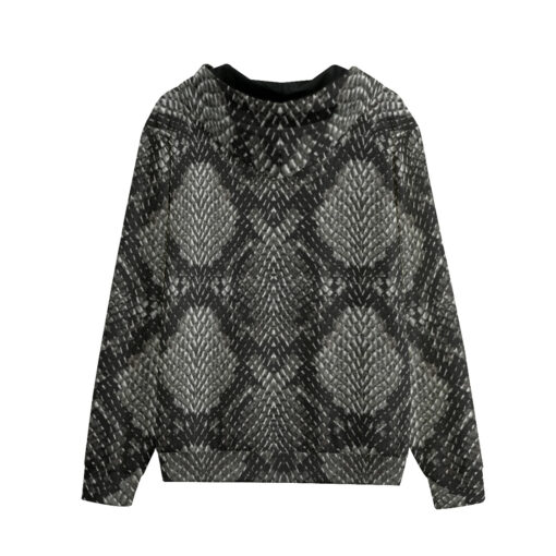 Snake Pattern Men's Zip Up Hoodie - Image 2