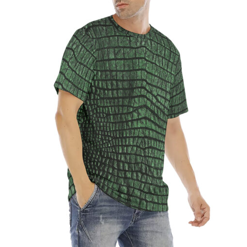 Alligator Texture Men's T-Shirt - Image 3