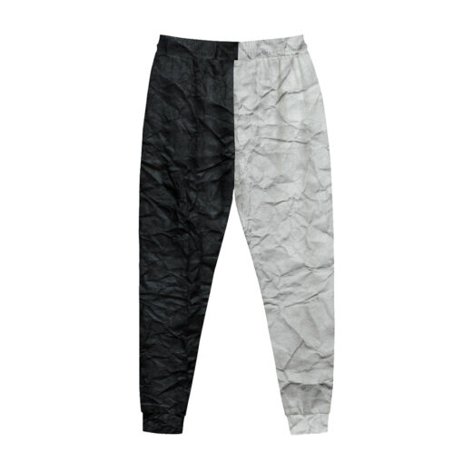 Black n White Paper Sweatpants - Image 2