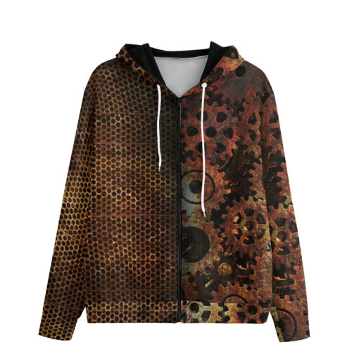 Steampunk Gears Men's Zip Up Hoodie