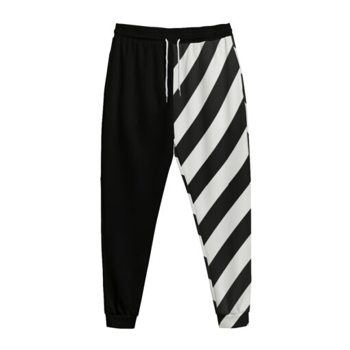 Black n White Stripes Sweatpants