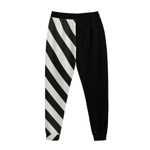 Black n White Stripes Sweatpants - Image 2