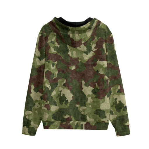 Green Camouflage Men's Zip Up Hoodie - Image 2