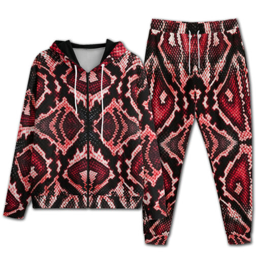 Red Snake Texture Tracksuit