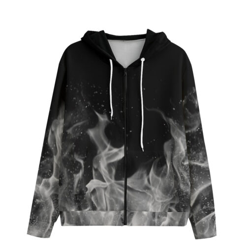 White Fire Men's Zip Up Hoodie