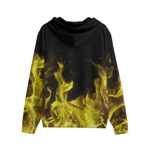 Yellow Fire Men's Zip Up Hoodie - Image 2