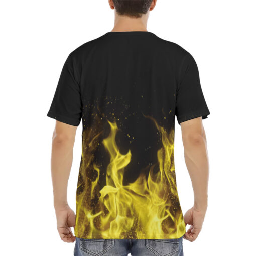 Yellow Fire Men's T-Shirt - Image 4