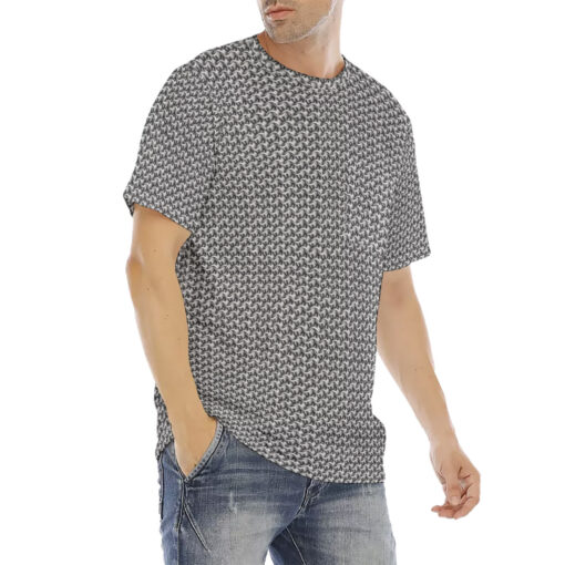 Chainmail Pattern Men's T-Shirt - Image 3