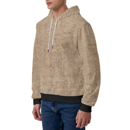 Sackcloth Texture Men's Hoodie - Image 2