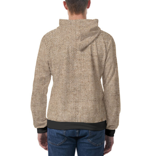 Sackcloth Texture Men's Hoodie - Image 4