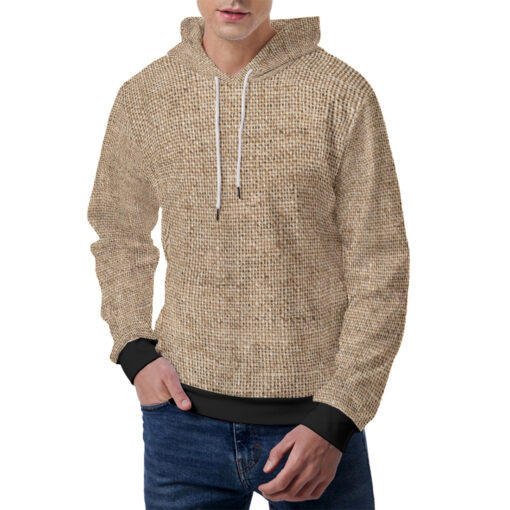 Sackcloth Texture Men's Hoodie