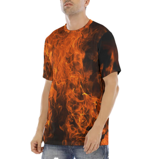 Fire Print Men's T-Shirt - Image 2