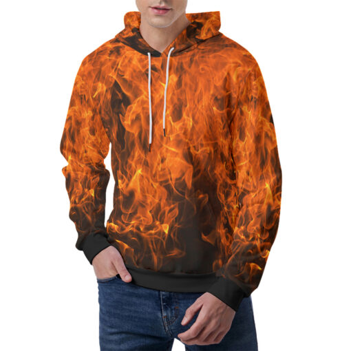 Fire Print Men's Hoodie