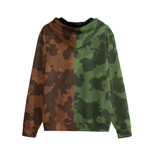 Sides Camouflage Men's Zip Up Hoodie - Image 2