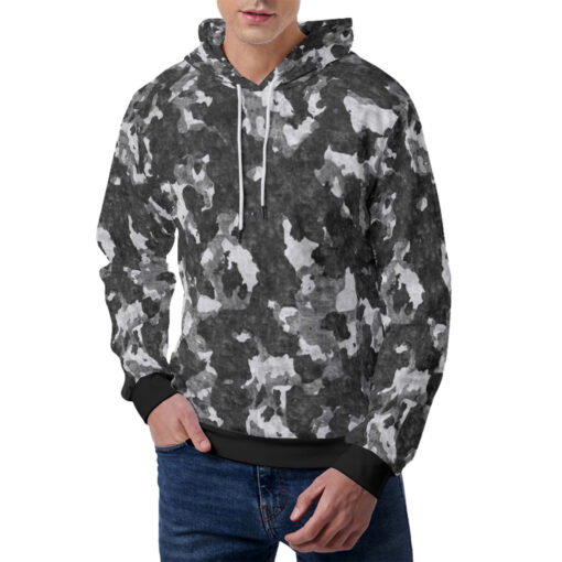 Gray Camouflage Men's Hoodie