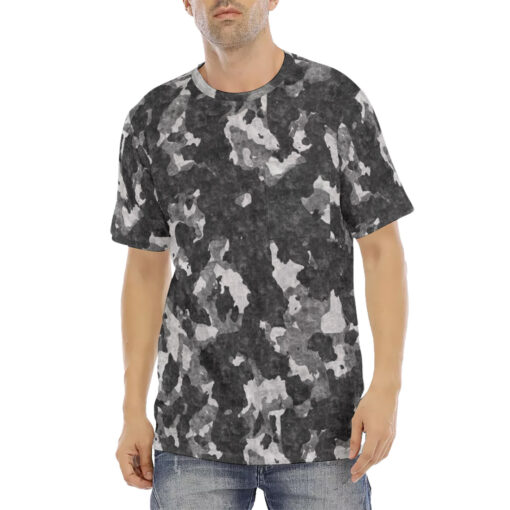 Gray Camouflage Men's T-Shirt