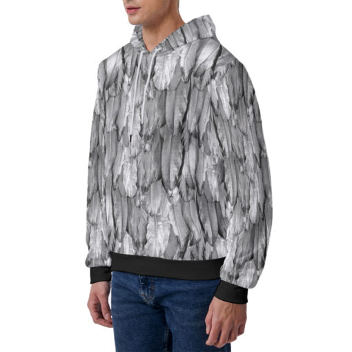 White Raven Plumage Men's Hoodie - Image 2