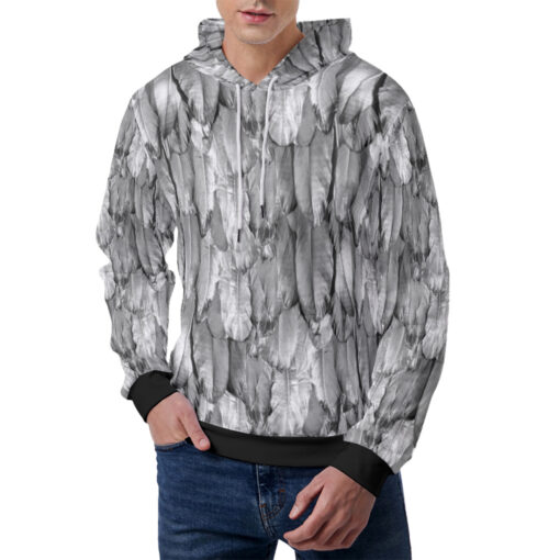 White Raven Plumage Men's Hoodie