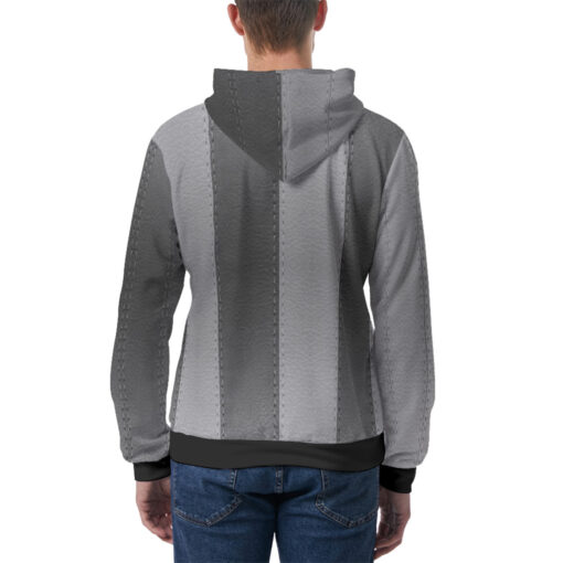 Leather Stripes Men's Hoodie - Image 4