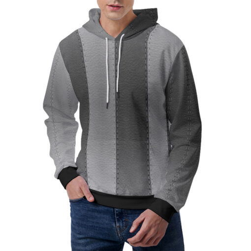 Leather Stripes Men's Hoodie