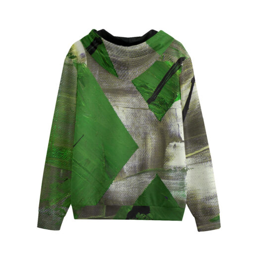 Modern Art Abstraction Men's Zip Up Hoodie - Image 2