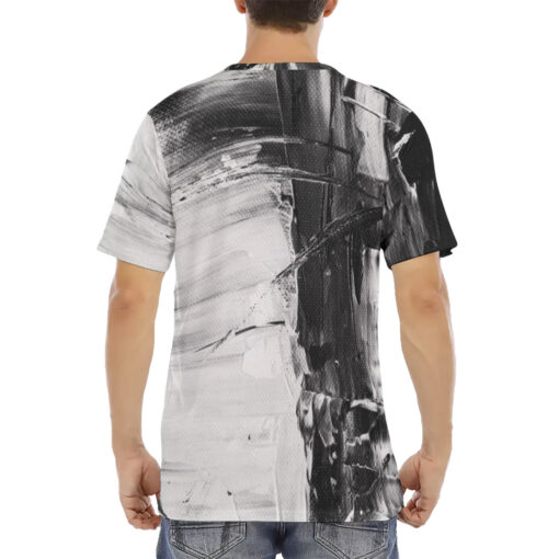 Black n White Abstraction Men's T-Shirt - Image 4