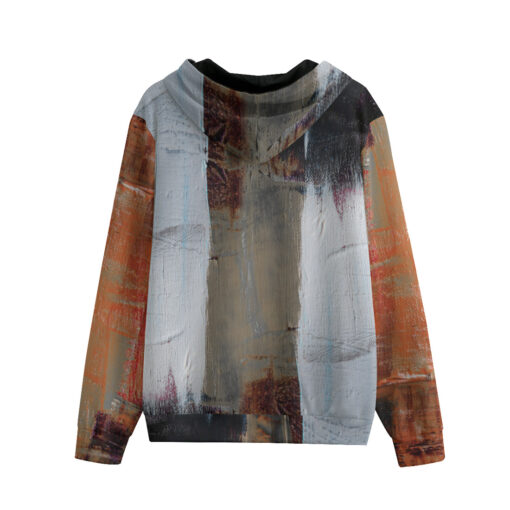 Modern Art Zip Up Men's Hoodie - Image 2