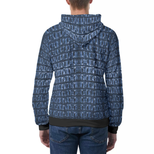 Blue Alligator Men's Hoodie - Image 4