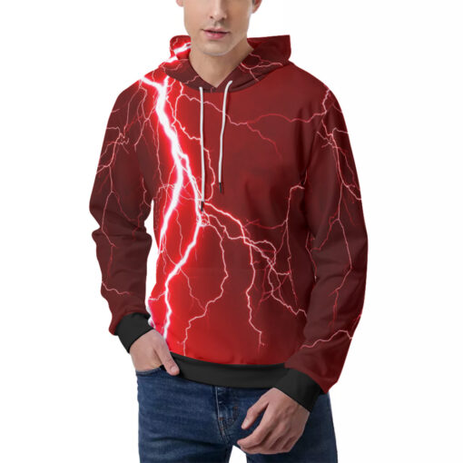 Red Lightning Men's Hoodie