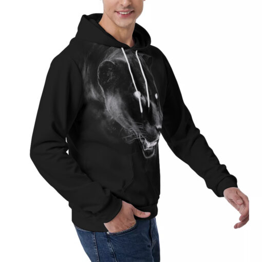 Panther Print Men's Hoodie - Image 3