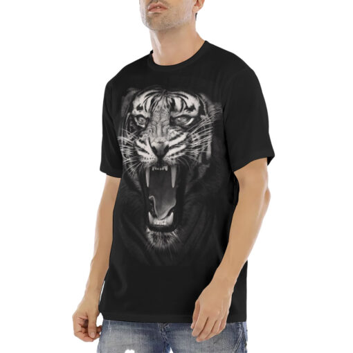 Tiger Roar Print Men's T-Shirt - Image 2