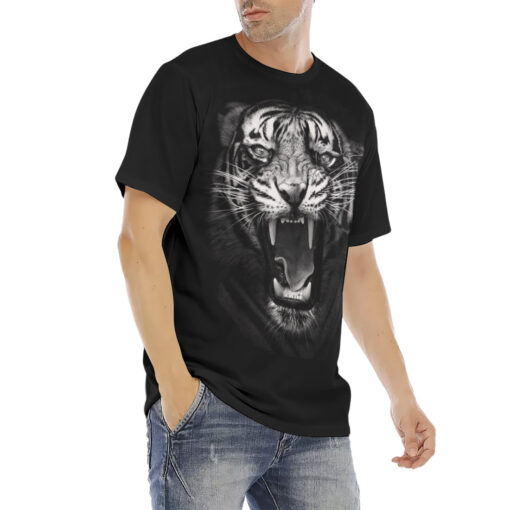 Tiger Roar Print Men's T-Shirt - Image 3