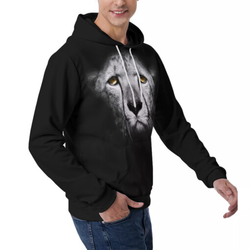 Cheetah Print Men's Hoodie - Image 3