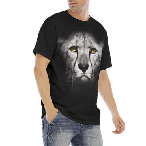 Cheetah Print Men's T-Shirt - Image 3